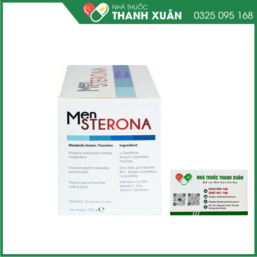 Men Sterona giúp tăng cường sinh lý và tăng cường đề kháng cho cơ thể